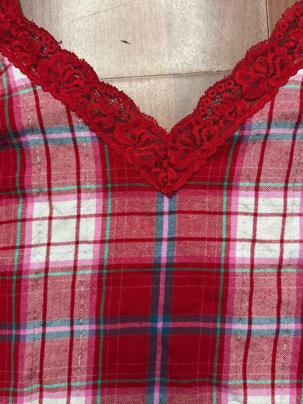 Colsie Red Plaid Button-Front Cami - Picture 2 of 5